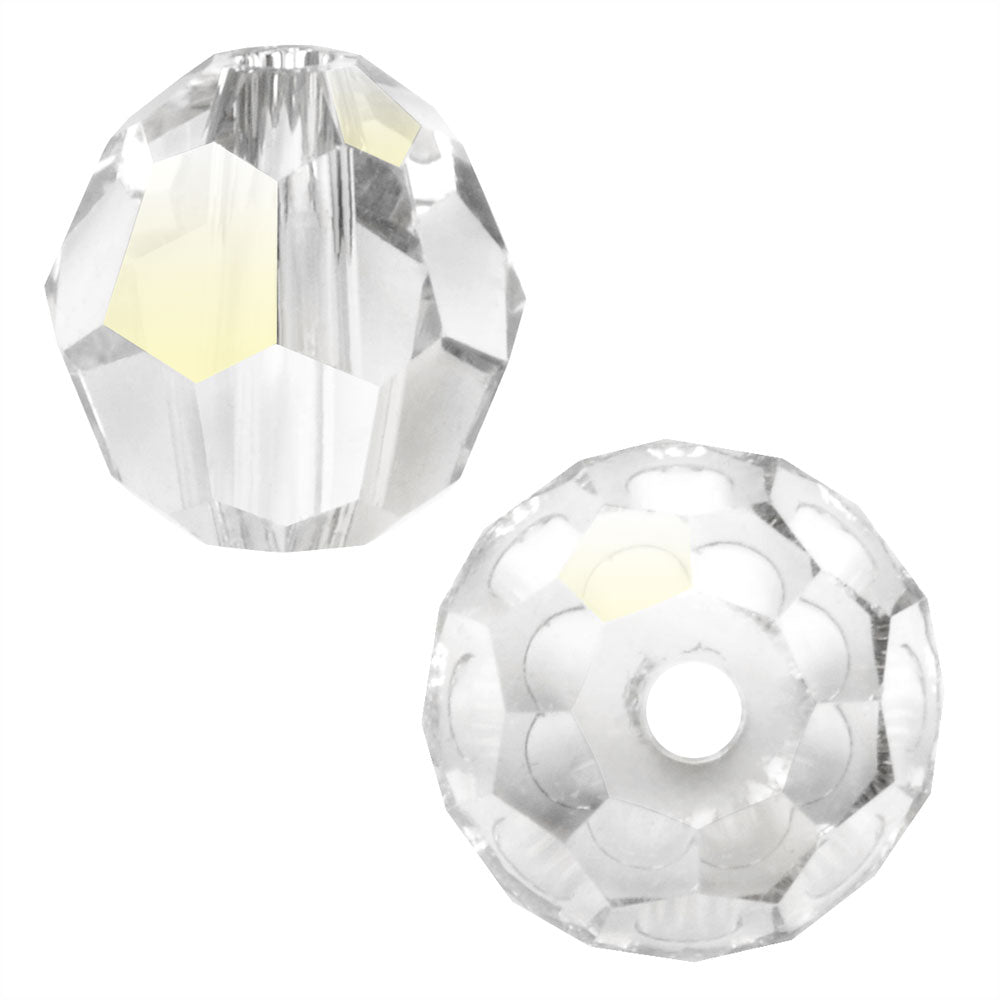 Preciosa Czech Crystal, Round Bead 4mm, Crystal Argent Flare (40 Pieces)