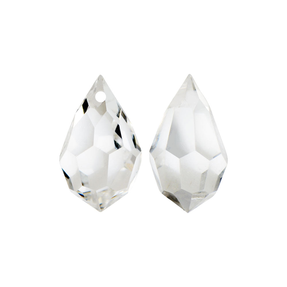 Preciosa Czech Crystal, Drop Pendant 6x10mm, Crystal (18 Pieces)