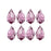 Preciosa Czech Crystal, Drop Pendant 6x10mm, Light Amethyst (18 Pieces)