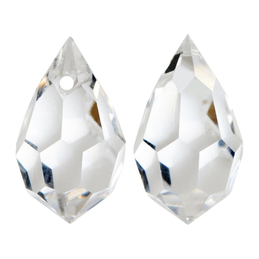 Preciosa Czech Crystal, Drop Pendant 9x15mm, Crystal (12 Pieces)