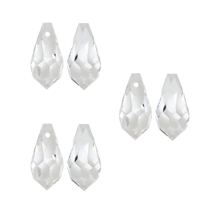 Preciosa Czech Crystal, Drop Pendant 6.5x13mm, Crystal (24 Pieces)