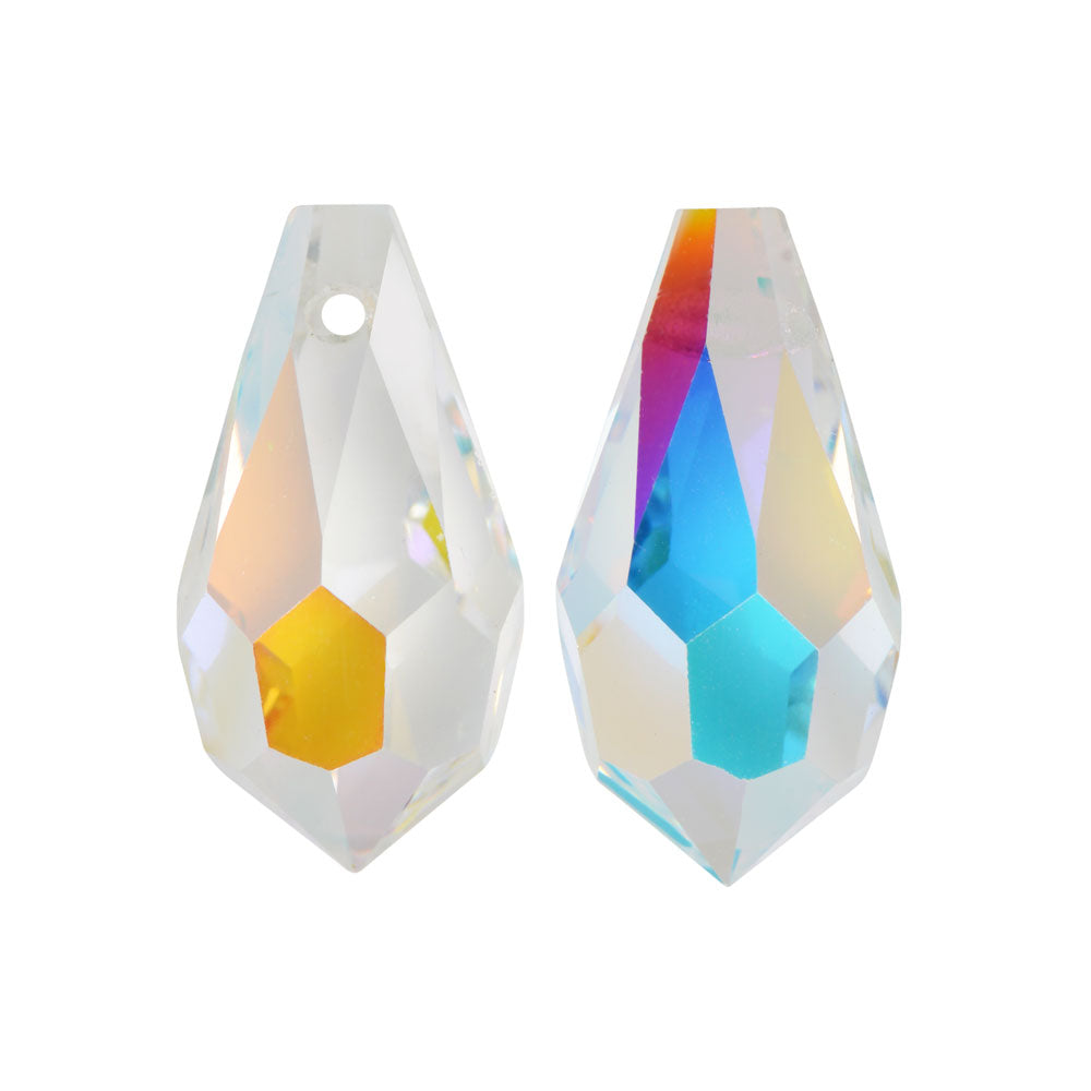 Preciosa Czech Crystal, Drop Pendant 6.5x13mm, Crystal AB (24 Pieces)