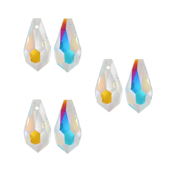 Preciosa Czech Crystal, Drop Pendant 6.5x13mm, Crystal AB (24 Pieces)