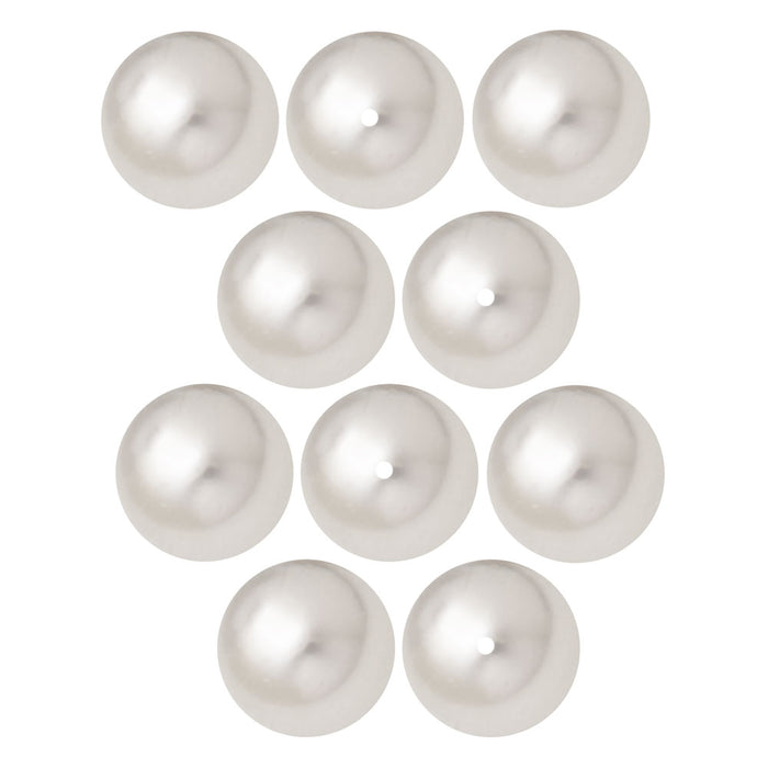 Preciosa Crystal Nacre Pearl, Round 10mm, White (10 Pieces)