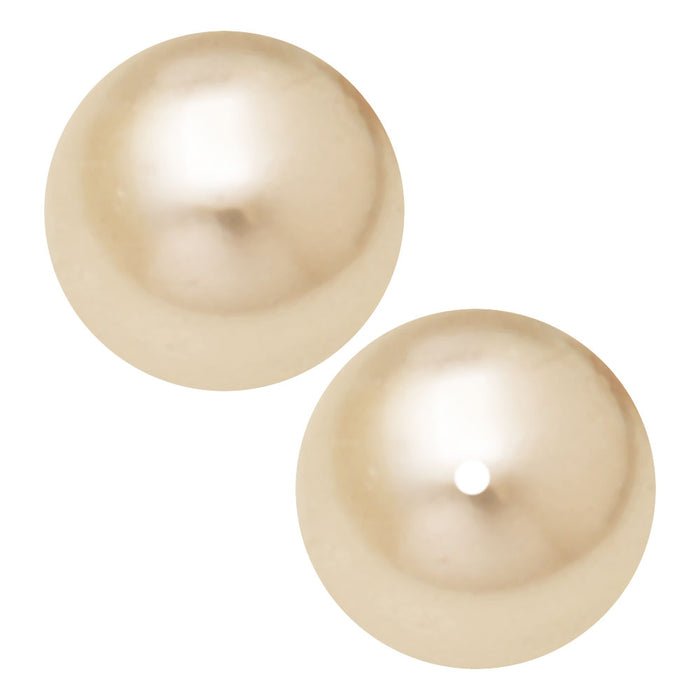 Preciosa Crystal Nacre Pearl, Round 12mm, Light Creamrose (6 Pieces)