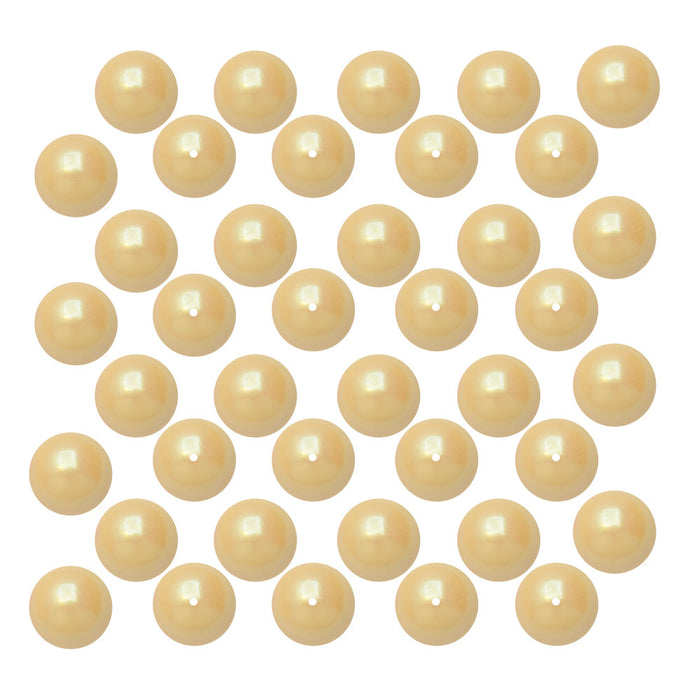Preciosa Crystal Nacre Pearl, Round 4mm, Pearlescent Yellow (40 Pieces)
