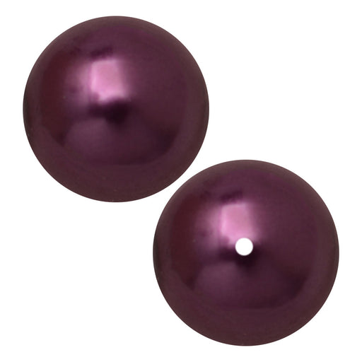 Preciosa Crystal Nacre Pearl, Round 4mm, Light Burgundy (40 Pieces)