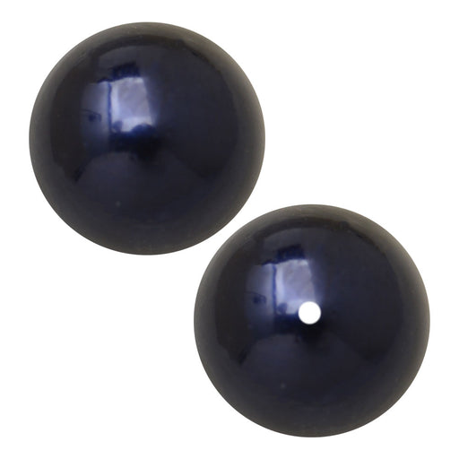 Preciosa Crystal Nacre Pearl, Round 4mm, Dark Blue (40 Pieces)