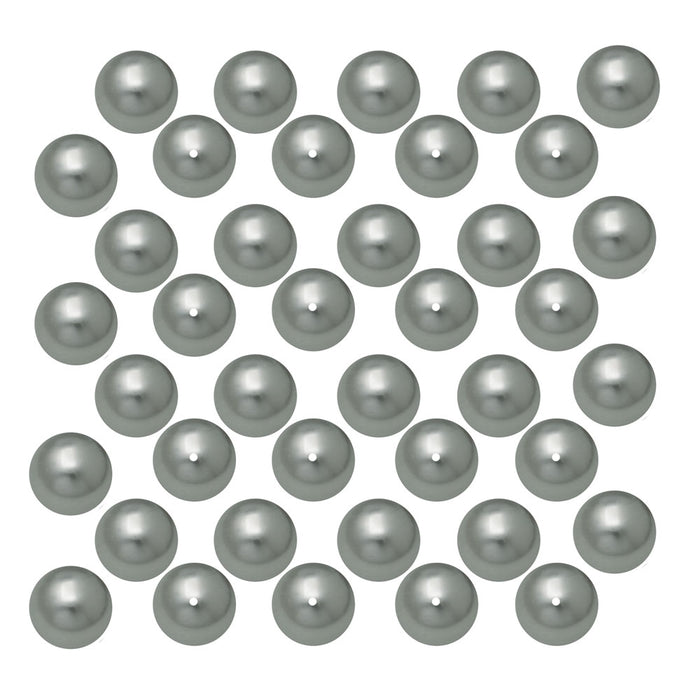 Preciosa Crystal Nacre Pearl, Round 4mm, Light Grey (40 Pieces)