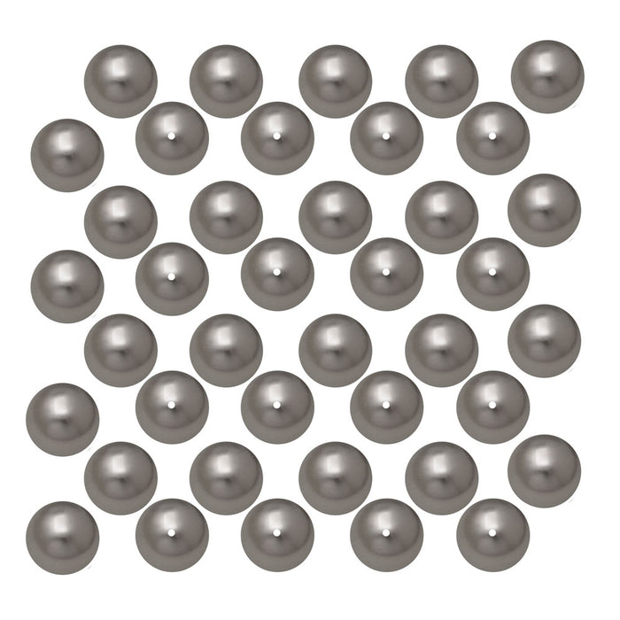 Preciosa Crystal Nacre Pearl, Round 4mm, Dark Grey (40 Pieces)