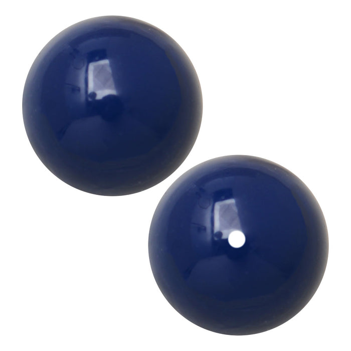 Preciosa Crystal Gemcolor Pearl, Round 4mm, Navy Blue (40 Pieces)