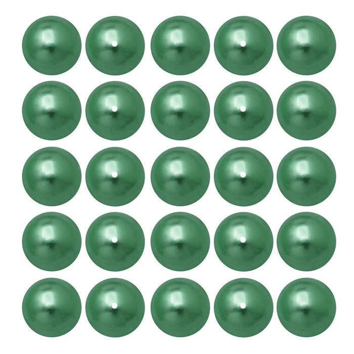 Preciosa Crystal Nacre Pearl, Round 6mm, Pearlescent Green (25 Pieces)