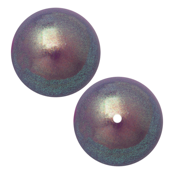 Preciosa Crystal Nacre Pearl, Round 6mm, Pearlescent Violet (25 Pieces)