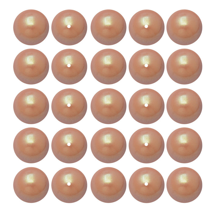 Preciosa Crystal Nacre Pearl, Round 6mm, Pearlescent Pink (25 Pieces)