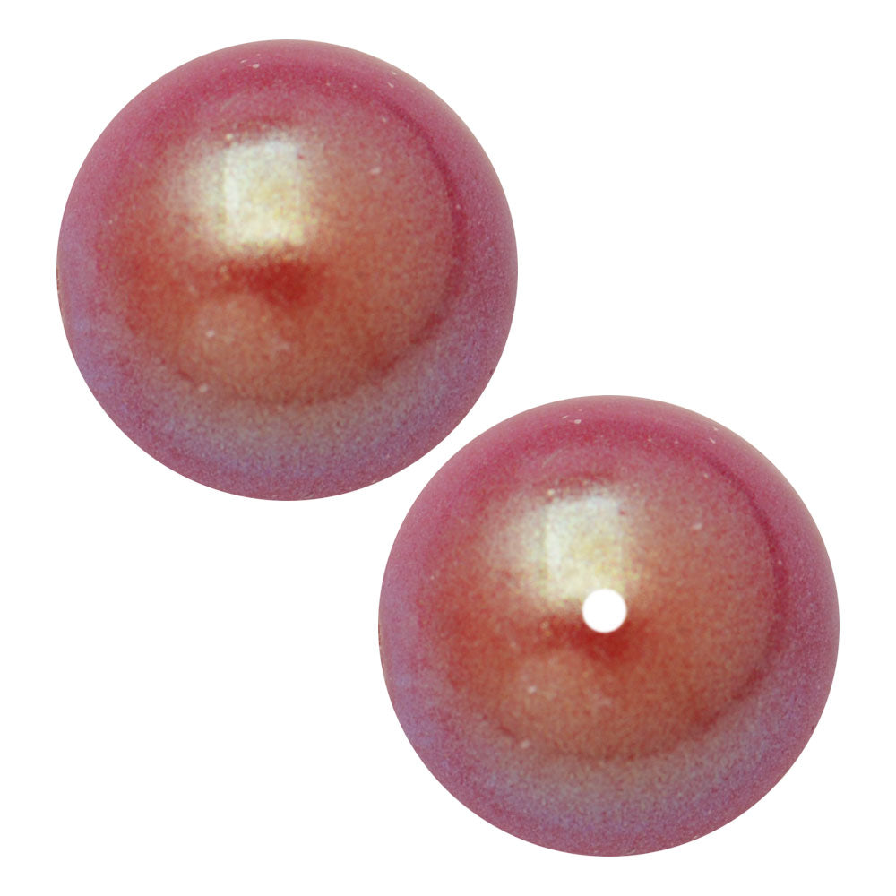 Preciosa Crystal Nacre Pearl, Round 6mm, Pearlescent Red (25 Pieces)