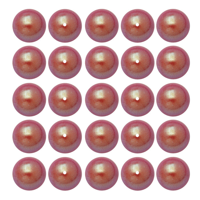 Preciosa Crystal Nacre Pearl, Round 6mm, Pearlescent Red (25 Pieces)
