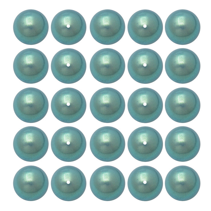 Preciosa Crystal Nacre Pearl, Round 6mm, Pearlescent Blue (25 Pieces)