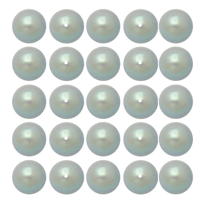 Preciosa Crystal Nacre Pearl, Round 6mm, Pearlescent Grey (25 Pieces)