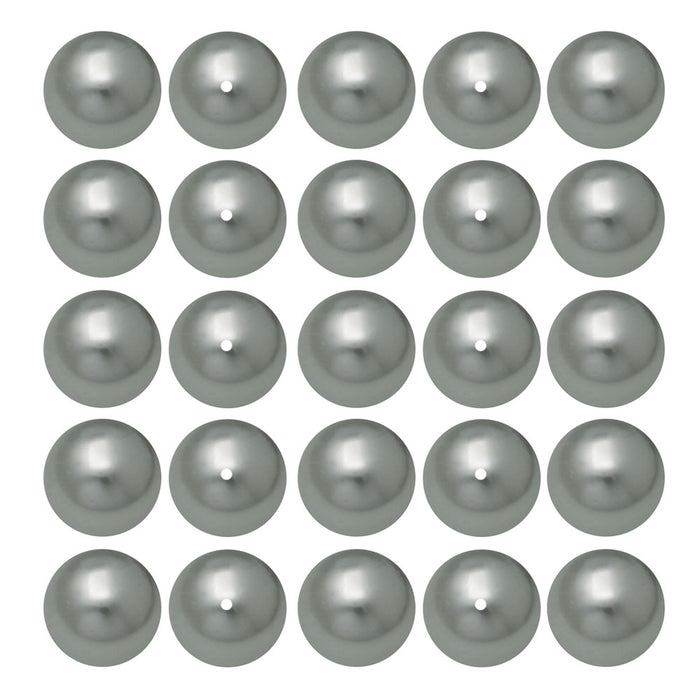 Preciosa Crystal Nacre Pearl, Round 6mm, Light Grey (25 Pieces)