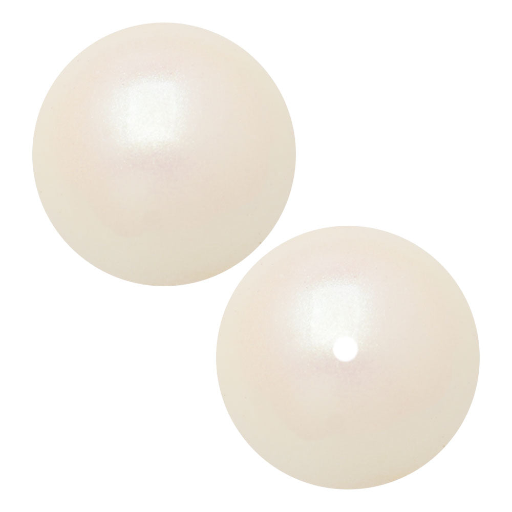 Preciosa Crystal Nacre Pearl, Round 8mm, Pearlescent White (20 Pieces)