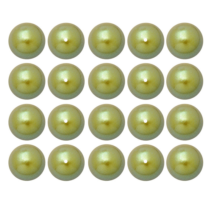 Preciosa Crystal Nacre Pearl, Round 8mm, Pearlescent Khaki (20 Pieces)