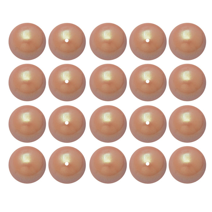 Preciosa Crystal Nacre Pearl, Round 8mm, Pearlescent Pink (20 Pieces)
