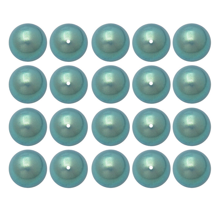 Preciosa Crystal Nacre Pearl, Round 8mm, Pearlescent Blue (20 Pieces)