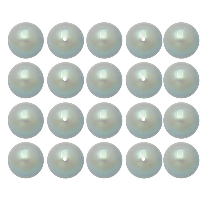 Preciosa Crystal Nacre Pearl, Round 8mm, Pearlescent Grey (20 Pieces)