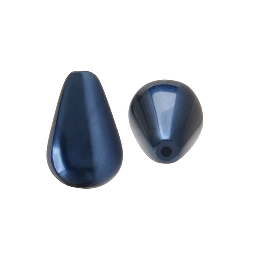 Preciosa Crystal Nacre Pearl, Pear 10x6mm, Blue (1 Piece)