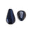 Preciosa Crystal Nacre Pearl, Pear 10x6mm, Dark Blue (1 Piece)