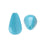 Preciosa Crystal Gemcolor Pearl, Pear 10x6mm, Aqua Blue (1 Piece)