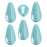 Preciosa Crystal Nacre Pearl, Pear 15x8mm, Light Blue (1 Piece)