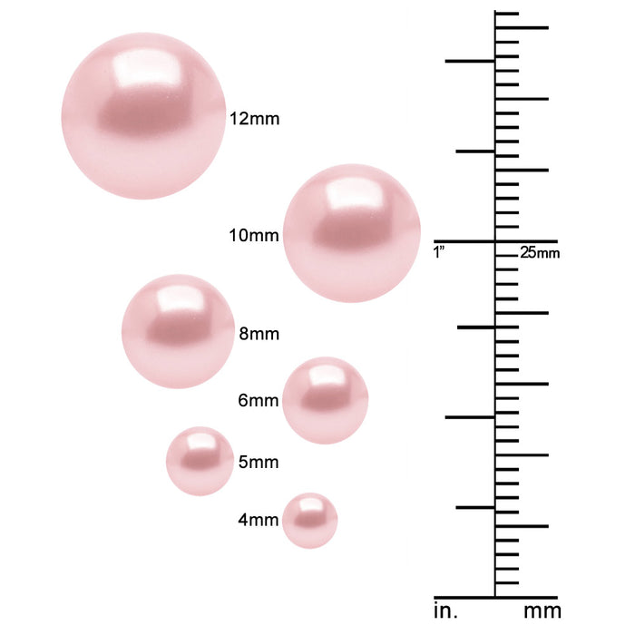 Preciosa Crystal Nacre Pearl, Round 8mm, Pearlescent Pink (20 Pieces)