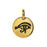 TierraCast Pewter Charm, Round Eye of Horus Symbol 16.5x11.5mm, Antiqued Gold Plated (1 Piece)