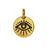 TierraCast Pewter Charm, Round Evil Eye Symbol 16.5x11.5mm, Antiqued Gold Plated (1 Piece)