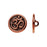 TierraCast Pewter, Round Button with Om / Aum Symbol 17mm, 1 Piece, Antiqued Copper Plated