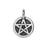 TierraCast Pewter Charm, Round Pentagram Symbol 16.5x11.5mm, Antiqued Silver Plated (1 Piece)