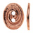 TierraCast Pewter, Oval 2-Hole Button Swirl 13.5x17.5mm, Antiqued Copper (1 Piece)
