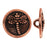 TierraCast Pewter, Round Button Dragonfly 16.5mm, Antiqued Copper (1 Piece)