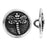 TierraCast Pewter, Round Button Dragonfly 16.5mm, Antiqued Silver (1 Piece)