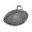 TierraCast Pewter Charm, 2-Sided Football 15x17.7mm, Antiqued Silver Plated (1 Piece)