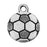 TierraCast Pewter Charm, 2-Sided Soccer Ball 19x15.4mm, 1 Piece, Antiqued Silver Plated