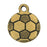 TierraCast Pewter Charm, 2-Sided Soccer Ball 19x15.4mm, 1 Piece, Gold Plated