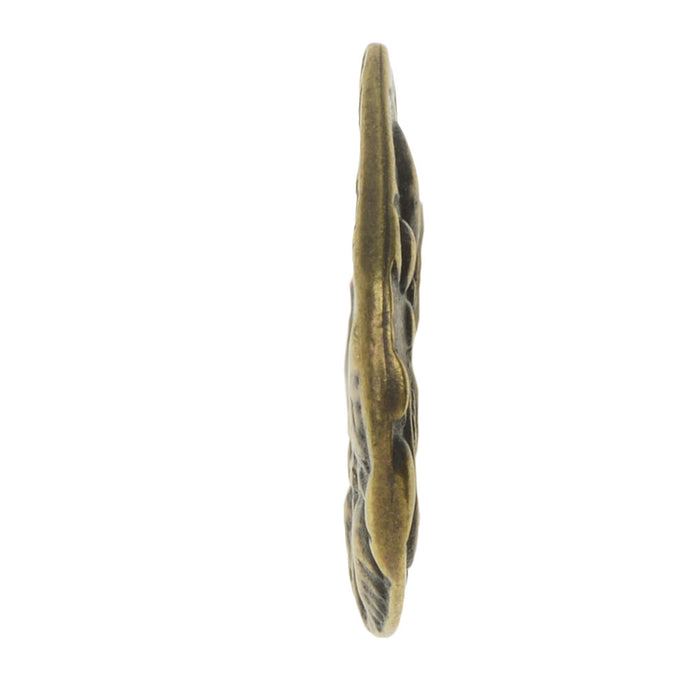 TierraCast Charm, Flora Small Teardrop 12.5x15.5mm, 1 Piece, Brass Oxide Finish