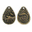 TierraCast Charm, Flora Large Teardrop 13.5x19.5mm, 1 Piece, Brass Oxide Finish