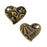 TierraCast Charm, Amor Small Heart 13.5x15mm, Brass Oxide Finish (1 Piece)