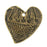 TierraCast Charm, Amor Large Heart 22.5x26mm, 1 Piece, Brass Oxide Finish