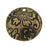 TierraCast Charm, Flora Round 22mm, Brass Oxide Finish (1 Piece)