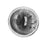 TierraCast Button, Amor Round 16.5mm, Antiqued Pewter (1 Piece)