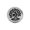 TierraCast Pewter Button, Round Bird in Tree Design 12mm Diameter, Antiqued Silver Plated (1 Piece)